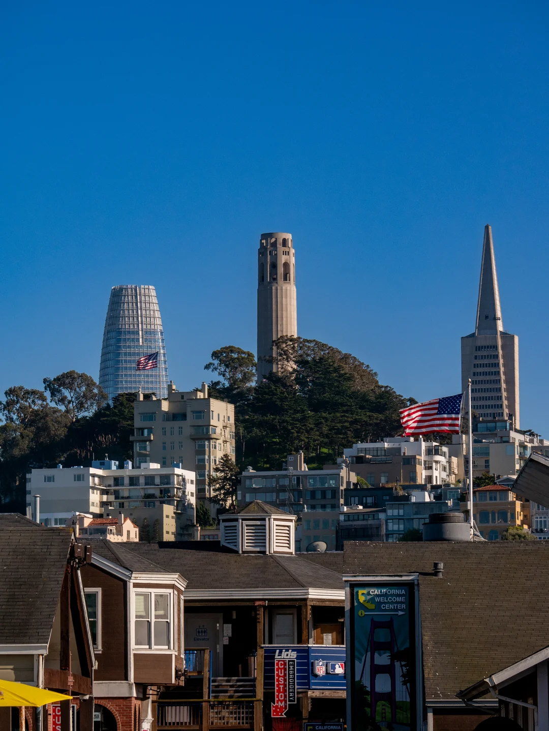 Towering towers from Pier 39