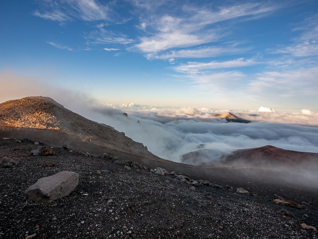 View inside the crater valley