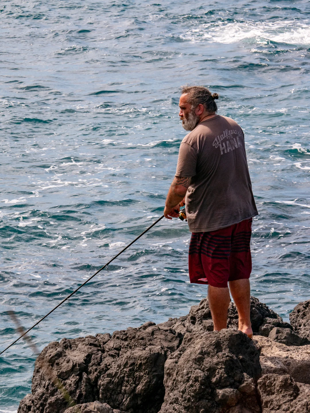 Fishing in Keanae